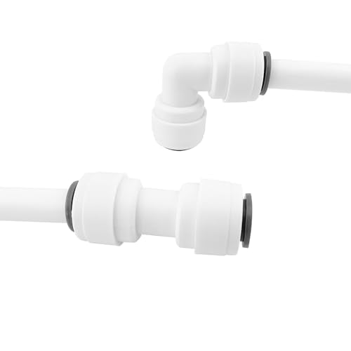 2Pcs 3/8" Tube Connect, 3/8" Pushfit Straight Connector, 3/8" Elbow Connector, voor RO Reverse Osmose Systems, Drinkfonteinen 5