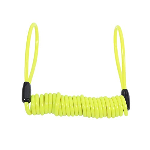 Motorfiets Herinnering Lente 1,25 m Kabel Herinnering Alarmschijf Anti-diefstalbescherming Spring Spring Safety Kabel (Geel)