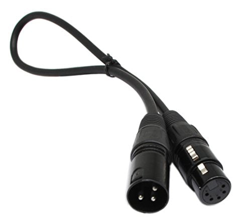 DMX 512 XLR Man naar XLR Female 5 Pole Stage Lichtkabel met metalen connectoren voor Stage Verlichting en DJ-1.6m 4
