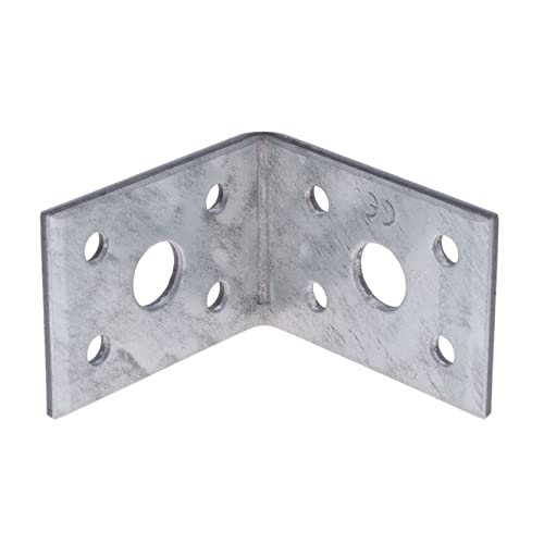 Hoek Brace Brace 90 Hoek Robuuste stalen connector L-vorm Bracket Fastener 50x50x35x2mm Zink Afgewerkt voor houten kasten Meubilair Brace Shelf Supporter (Pack van 20) 3