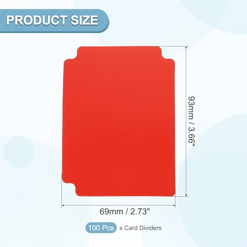Verdelers voor Ruilkaarten, 100 stuks, indexkaart, voetbalkartensorteerder, opbergdozen, organisator, lade-accessoires voor sportspel, honkbalkaart, rood