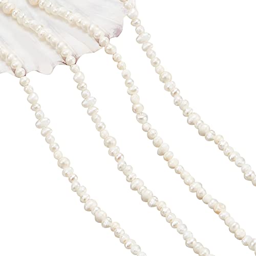 1 onderdelen Ca. 155 Mini Natural Zoetwater Cultuur Parels, 1.5~3mm Kleine vorm van rijst Zoetwater Parel Losse zoetwaterparel voor sieraden maken, Shell kleur