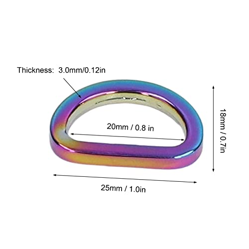 10 st D ringen, Zinklegering Betrouwbare Horseshoe Shape D ringen, Multifunctioneel Niet-gelaste D-vorm Buckle Clips D-ring voor DIY Crafts(5#)