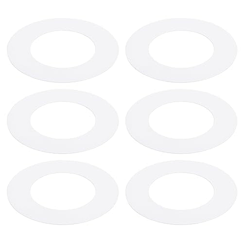 Loopringen voor 2,5 - 3 inch inbouw licht afdekplaat 6 stuks loopringen cover voor plafond wandlampen bliklamp vloerlamp LED ID 2,75" AD 4,72" mat afwerking wit