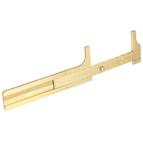 Pocket Brass Calpers, Mini Double Schaal Caliper Draagbaar Messing Kaliper Gauge Liniaal Meetinstrument(80mm) 4
