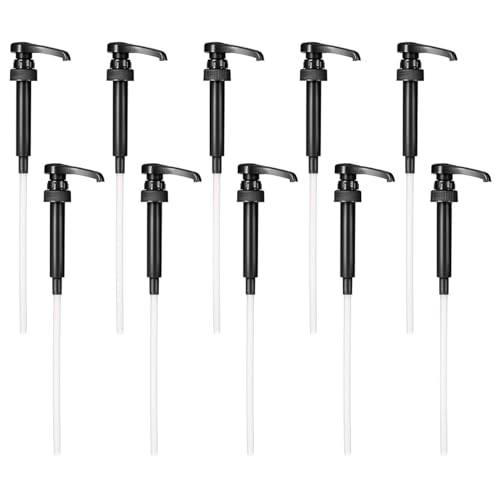 Koffie Siroop Pomp, 5 Piece Pump Dispenser, past op de meeste 750ML Siroop flessen Herbruikbare Leakproof Pump voor koffie Siroop voor thuis Keuken Koffie Bars Zwart