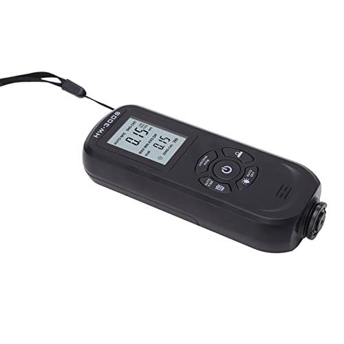 HW-300S Verfdiktemeter 3 eenheden (Um, Mm, Mils) Digital Display Auto Coating Diktemeter Verfdieptemeter voor Machine(Zwart) 3