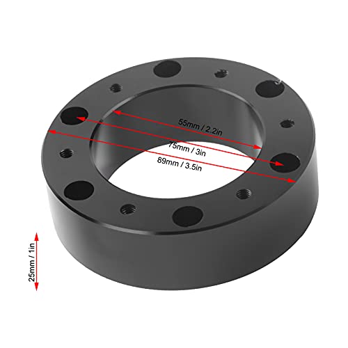 Stuurwiel Hub Adapter Conversie Spacer, 1in Stuurwiel Spacer 6-Hole Hub Aluminium Verhoogde Pad Adapter Universeel