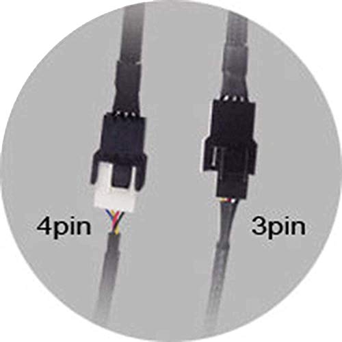 Verpakking van 12 4 Pin Fan Dividers PWM Plug Cable Extension Gevlochten Mouwen Ventilator Man naar vrouw Compatibel met 4 Pins (26,5cm) 4