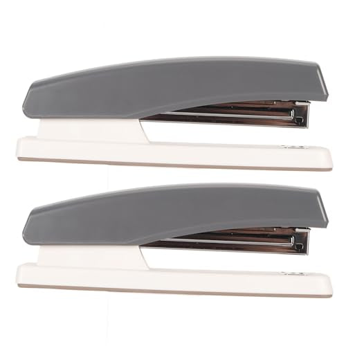 Desktop Stapler 20 Sheets Capaciteit te voorkomen Slip draagbare kleine Nietmachine voor Office, School Home 2 stuks (Grijs) 3