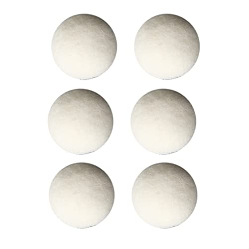 Drogen Bal, 6 st Wol drogen ballen Adsorb Onzuiverheden Verminder Static Eliminate Odor voor thuis (4 cm) 3