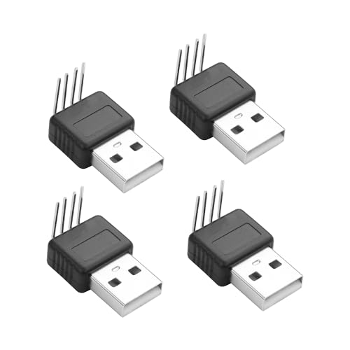 USB-A tot 4 Pin Moederbord Header Adapter - 5V USB 2.0 Front Panel Replacement Connector met metalen contacten, Solder Type voor PC Case USB Port Repair (USB-M-90)