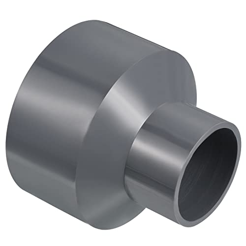 PVC Reducer Pipe Fitting 90x50mm, Straight Koppelaar Connector, Grey