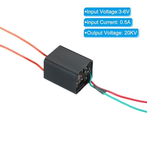 High Voltage Generator, DC 3-6V 20KV Boosting Step-up Power Supply Module Arc Spanning Transformer voor wetenschappelijk experiment, zwart 4