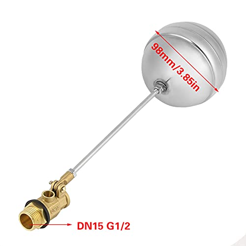 Roestvrij staal Drijvende Bal Floatventilatoren 1/2 inch DN12 Verstelbare Man Thread Water Float Sensor Hydraulica, Pneumatische en Loodgieters 3