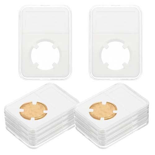26mm Coin Lab Display Holder, 10 stuks Plastic Clear Vier Tip Plastic munt Opbergbox voor munten Verzamelaars voor opslag en organisatie