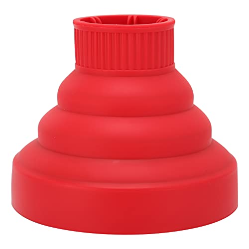 Universele opvouwbare haardroger Diffuser bijlage, Draagbare reis Vouwbare haardroger Diffuser Nozzle Styling Barber Stool Geschikt voor de meeste haardrogers (rood)