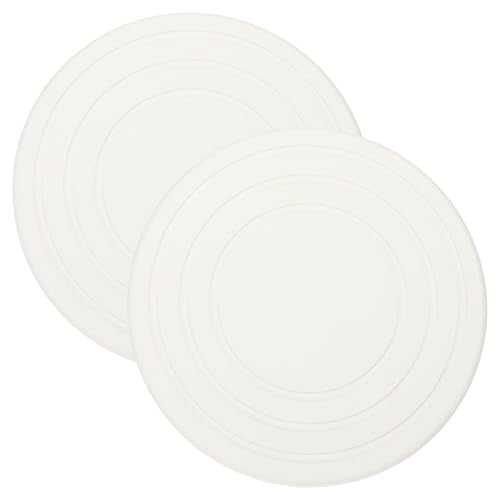 Diatomeek Aarde Indoor Planter Saucers 7 Inch,2 Pack Snel Dry Plant Dropper Trays voor Potten, Absorberende Plant Vangbak voor Binnen Home Tuin Plant, Wit