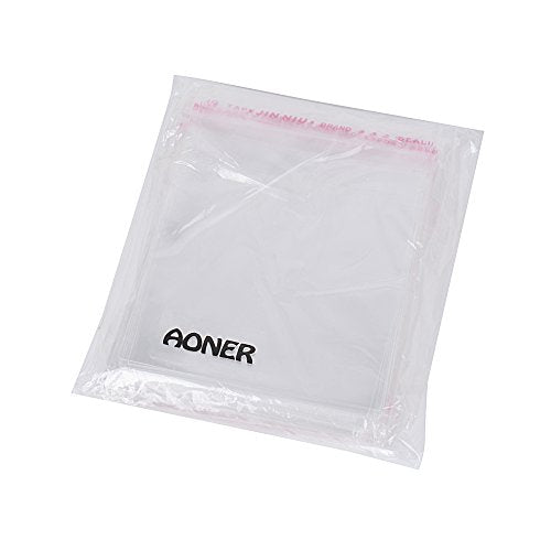 AONER 7 x 10 cm, 200 stuks transparante plastic zakken met plakstrips voor gasten geschenken en sieraden