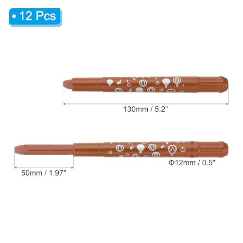 Waterverf Gel Crayon, 12Stuks Wasbaar Twist krijtjes voor het kleuren, Tekenen, Schilderen, Koffie