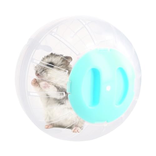 Hamster Running Bal, Transparante Hamster Oefenbal, 14,5cm Hamster Wiel Kleine huisdier Plastic, kleine dierlijke activiteit Speelgoed Hamster Bal voor Dwerg Hamsters Gerbil Pet Muizen Dieren (Blauw)