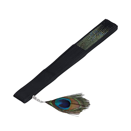 Peacock patroon Bamboo Hand Ventilator 15.0x8.5in Uniek Design Antiek Style Duurzaam Elegant