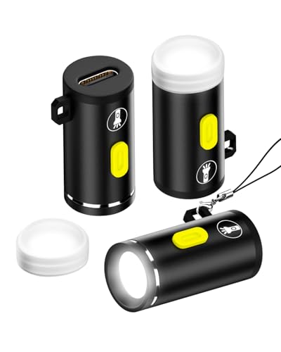 Mini zaklamp Type-C Aangedreven 3 stuks Portable Mini Sterke zaklamp, 5V@0.2A 1W Laadvermogen-210-230 Lumens, Geschikt voor Outdoor Home Noodverlichting Kleine zaklamp Werklicht