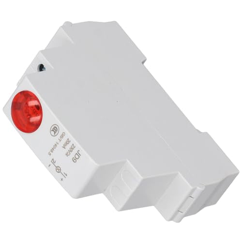 Indicator licht, ruimtebesparende JD9 DIN RAIL LAD LED-indicatorlamp voor AC DC 230V indicatie spoortype, multi doel met PC materiaal geschikt systeem (rood) 4