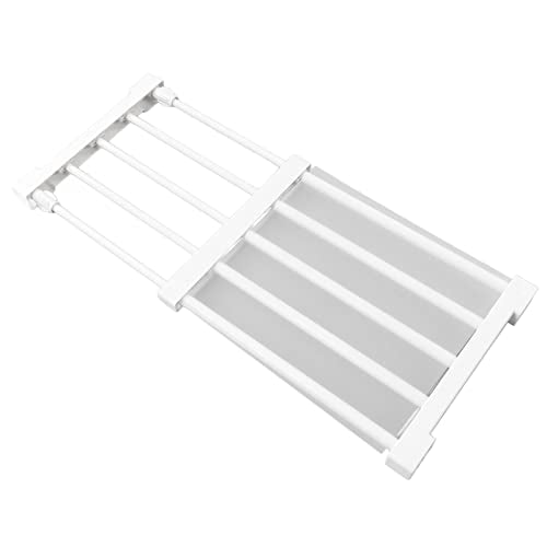 DIY Kabinet Divider opslagrek, eenvoudige installatie Uitbreidbaar 40 pond draagbaar Multifunctioneel toevoegen Extra ruimte cabinet spanning plat voor badkamer (38-55cm/15-8,6 Inch Lengte)