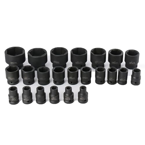 1 x 1/2 Inch Universele pneumatische slagmouw, 18mm, Hexagon, Socket Wrench Head voor elektrische slagmoersleutel, zwart