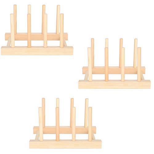 Houten Plate Rack Organisator voor kast deksel potten en pannen afdrogen Verticaal Vrijstaande Racks Snijplank Pothouder Hout Innerneed Bamboe Standard Cups Gadsby Keuken 4