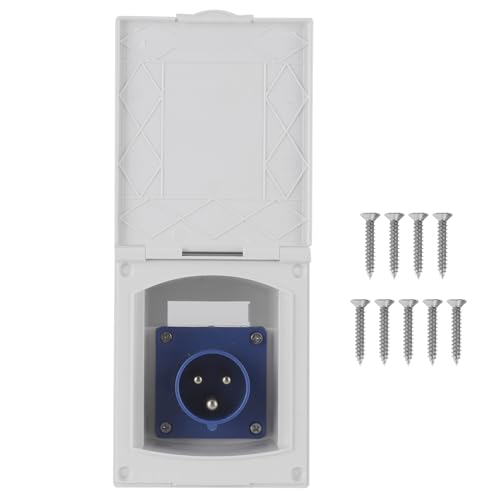 RV Power Outlet 16A 220V-240V Waterdichte Power Outlet Externe 3Pin Flush vrouwelijke Socket Plug voor RV Camper Trailer Caravan