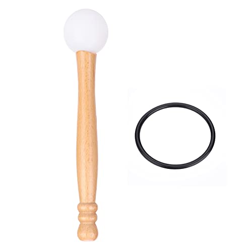 Zang Bowl Mallet, Rubber hoofd Houten Mallet Stick Rubber O-ringen voor het spelen van Crystal Singing Bowl Percussie Accessoires