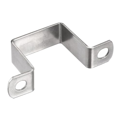 6 stuks U Shape Connector Bracket, 40mm x 40mm Roestvrij stalen Bracket Roestvrij stalen pijp Clamp, Heavy Duty Pijp Klemmen voor deur gesloten staafhouder Strut, Tube Tube Wire bevestiging 4