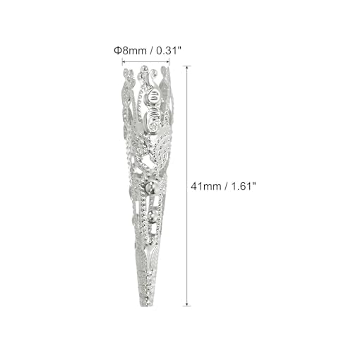 41mm Corsage Decoratieve houder, 10Pcs Brooch Pin Vase Pocket Boutonnieres houder voor bruiloft feest DIY ambachten, zilveren Toon