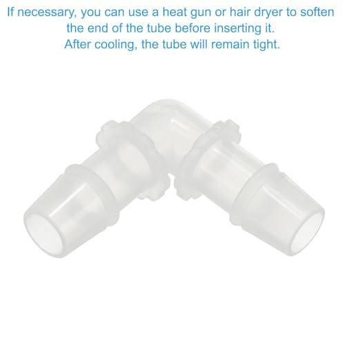 1/2" kunststof slang Barb 90 Degree Elbow, 7 Pack L-Barb Fittings 2-Way Equal Barbed Joint Connector Splicer Mender slang Adapter Union Adapter voor Aquarium brandstofgas vloeibaar 4