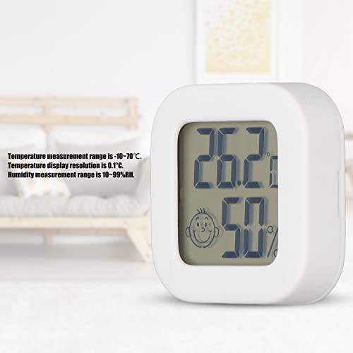 Digitale thermometer, hygrometer met LCD-display, temperatuurbereik -10~70°C, fout ±1°C, vochtbereik 10~99% RH, fout ±5% RH, CR2032 batterij inbegrepen, band 3