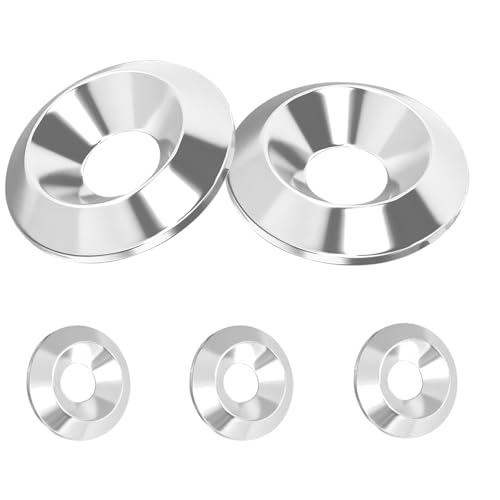 Verpakking van 5 ringen Roestvrij stalen ringen M10 x 30 mm verzonken schijven Decoratieve schijven voor verzonken schroeven