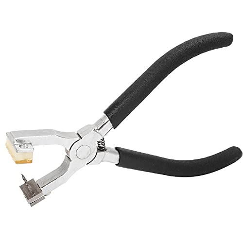 Leer Punch Tang, Stainless Steel Stitching Hole Punch Flat Mondtang Beiteltang Leren Handgereedschappen