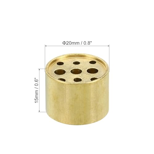 Incense Holder, Brass Incense Burner Cone Stick Holder met 9 gaten Incense Stand Base voor Yoga Spa Room Home Office, 0,8 inch Dia. 1,5 cm hoog