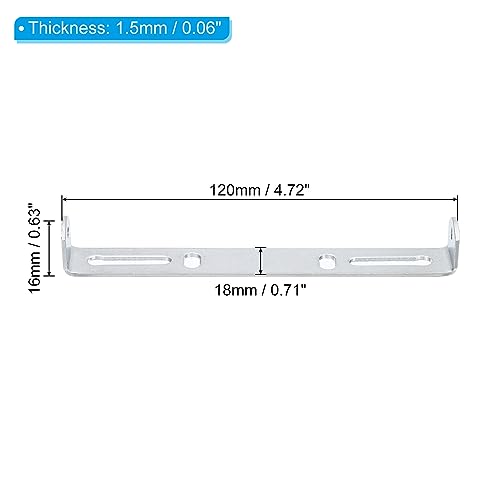 120mm montagebeugel plafondlamp, 2 set lichtarmaturen montage houder stalen plaat cross bar voor suspensies wandlamp, met schroeven wasmachine moer kit