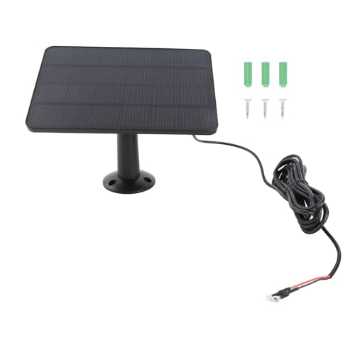 Cameralader op zonnepaneel, 10 W, Geschikt voor deurbel, Ring Video Doorbell 2, Doorbell 3, Video Doorbell 3+ en Doorbell 2K Camera, Weerbestendig, met verstelbaar (CSP4W-O-B)