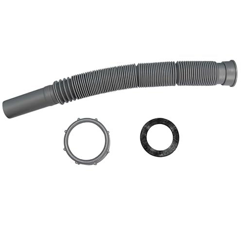 Flexibele afvalpijp, wastafel afvalpijp, binnendiameter 45mm, afvoerbuis, uittrekbare 370mm tot 700m m 3