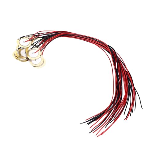 Low Noise 20PCS 35mm Prewired Piezo Elements Buzzer Sounder Sensor Trigger Drum Disc, Uitstekende Toon, Uitstekend messing materiaal, brede toepassing voor akoestische