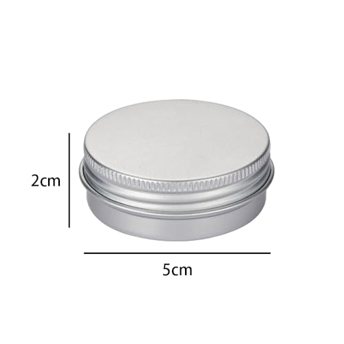 12 stuks Aluminium Tin Jaren Zilver Ronde Cosmetic Jars met schroefdeksels Capaciteit 30ml Reizen en DIY Cosmetics