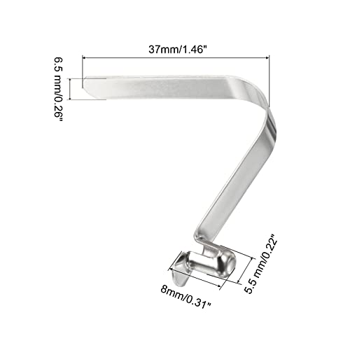 8 x 5,5 mm Kayak Paddle Clips, 10 stuks Staal Tent Polen Clips, V-Shaped Single Pin Push Knop Spring Clips voor het bevestigen van buizen en bars op Camping en Tent