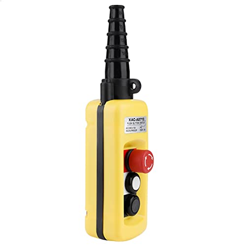 Hebekran-Druckknopfschalter 2 Möglichkeiten Regensicherer Kran-hängende Steuerstation Oben Unten Hebekran-Druckknopfschalter 500V 5A Fernsteuerungsnotschalter 3