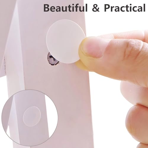 1 vel / 54 stuks zelfklevende hoezen, meubelstickers, schroefdeksel, diameter 21 mm, voor het verbergen van schroefkoppen, wit 3