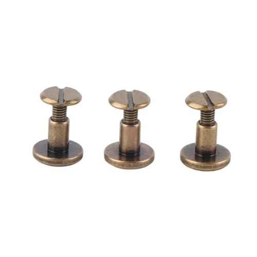 20 st. Metalen Rivet Flat Head Koper Messing Schroeven Noten Nagels Lederen Cap Accessoires voor Jassen Caps Tassen Decoratie (8mm) 3