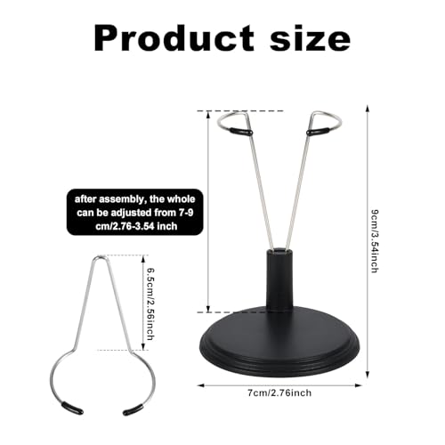6 Pc Poll Stand, verstelbare Poll Stand Figuurhouder Speelgoed Display Ondersteuning Accessoires voor Home Office Decoratie voor 4-8" (zwart)